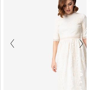 Unique vintage tea length wedding dress